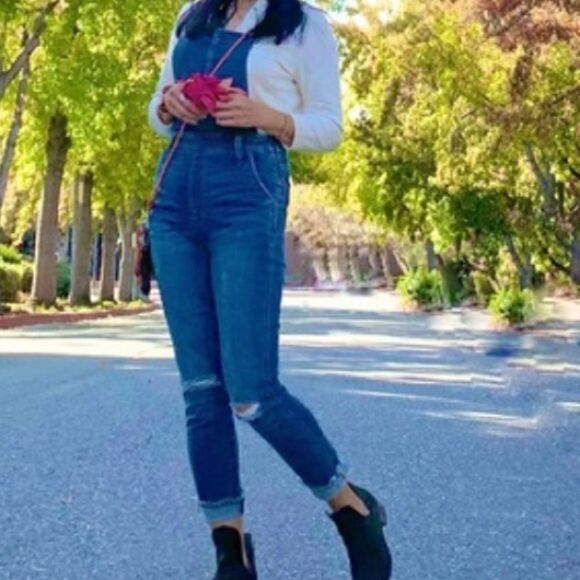 Madewell Roadtripper Overalls in Brodie Wash Ribbed Knees Stretchy S - Picture 7 of 7